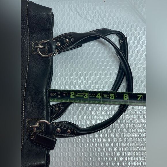 Coach Penelope Dark Brown Pebbled Leather Carryall Tote Purse G0982-14425 - Picture 6 of 16